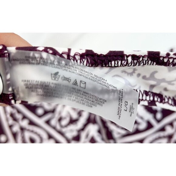 Charlie by Matthew Zink MZ Jerry Bandana Halter Bikini Swimsuit Purple Sz Large - Picture 9 of 9